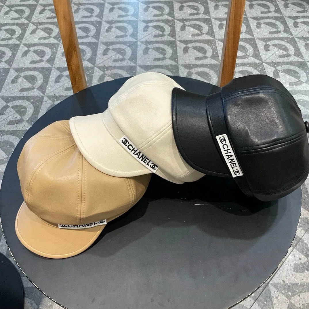 Baker Boy Cap In Tortilla Brown Calfskin 419446 view 8