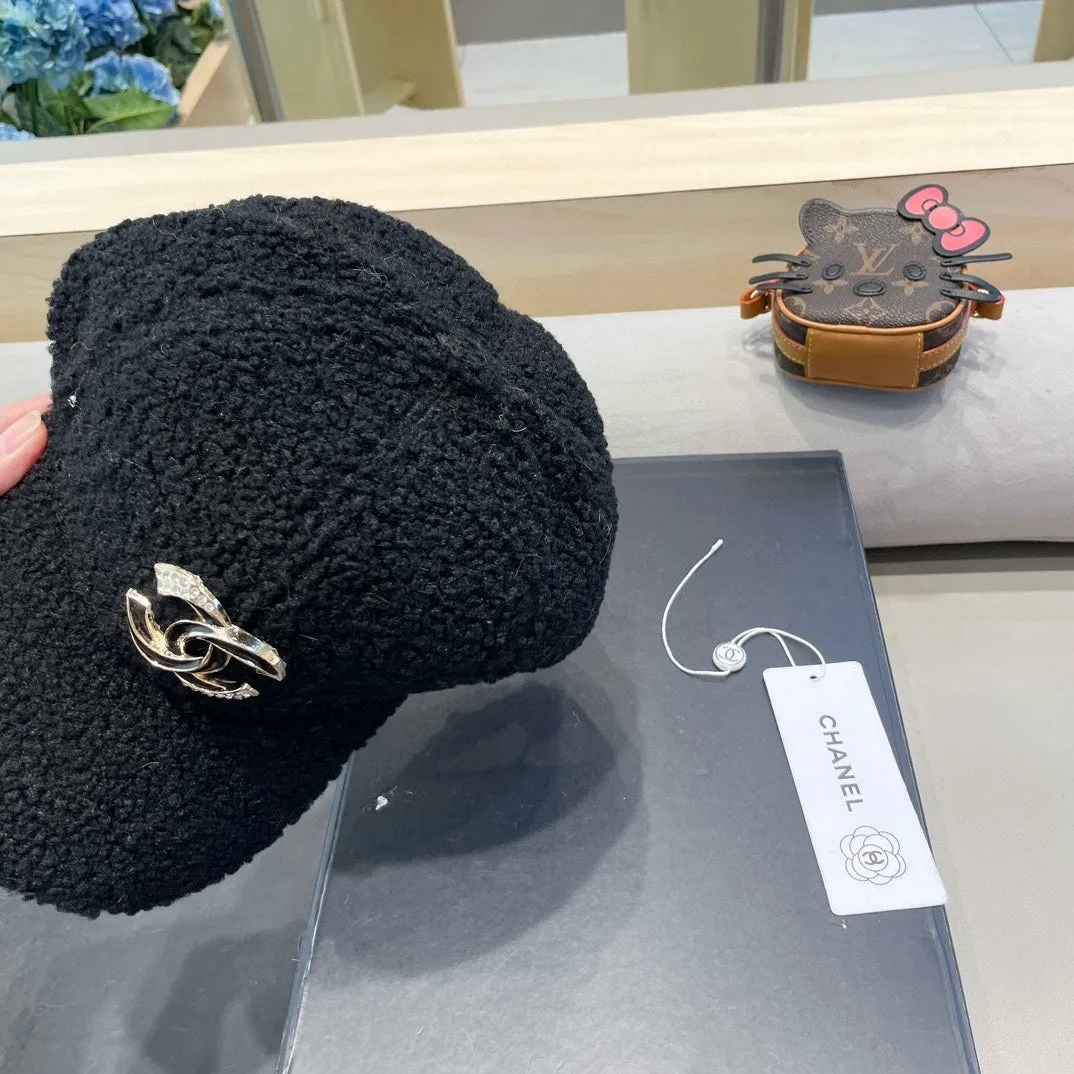 Baseball Hat In Black Lamb Fur 424253 view 4