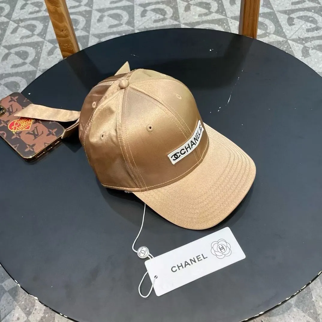 Baseball Hat In Gold Silk Satin 404866 view 2