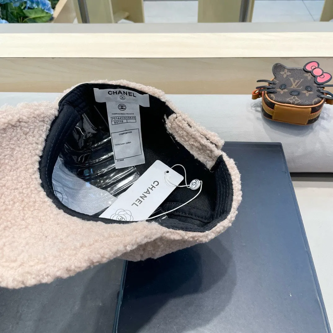 Baseball Hat In Light Pink Lamb Fur 424252 view 7