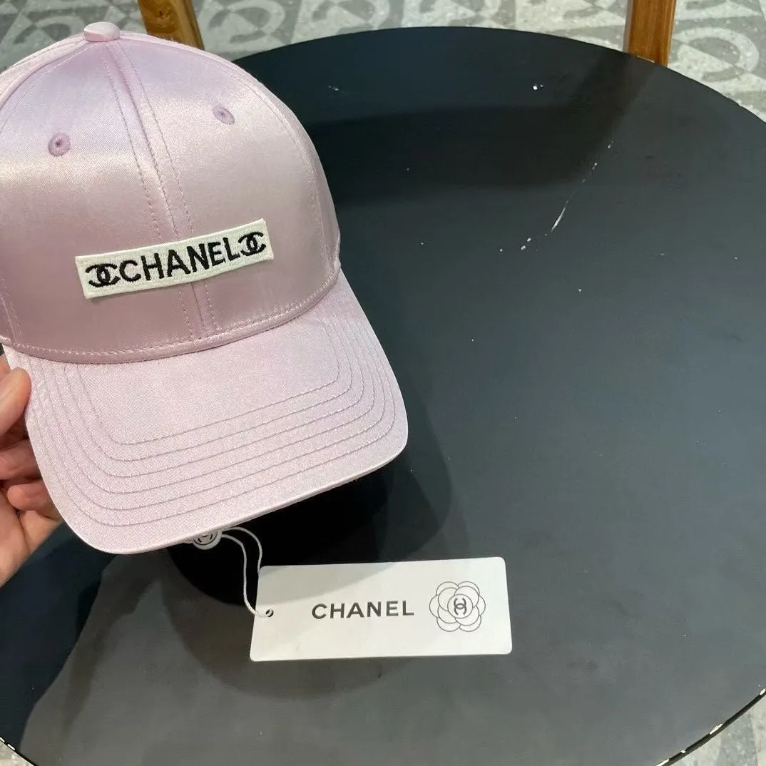 Baseball Hat In Light Pink Silk Satin 404864 view 4
