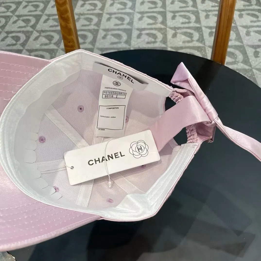 Baseball Hat In Light Pink Silk Satin 404864 view 6