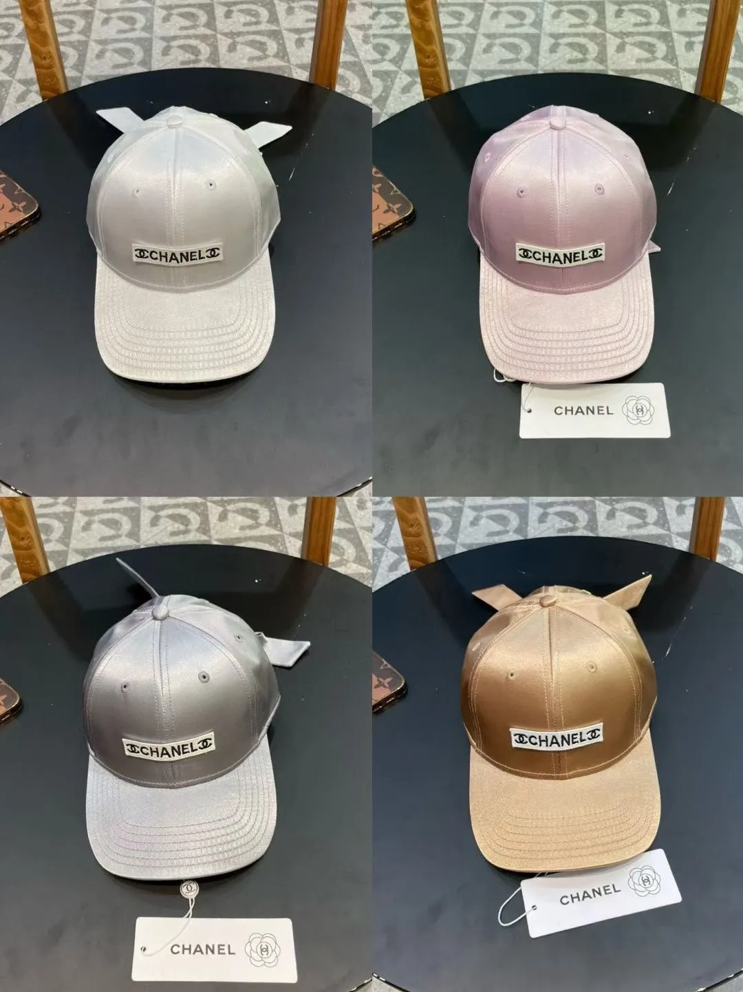 Baseball Hat In Light Pink Silk Satin 404864 view 8