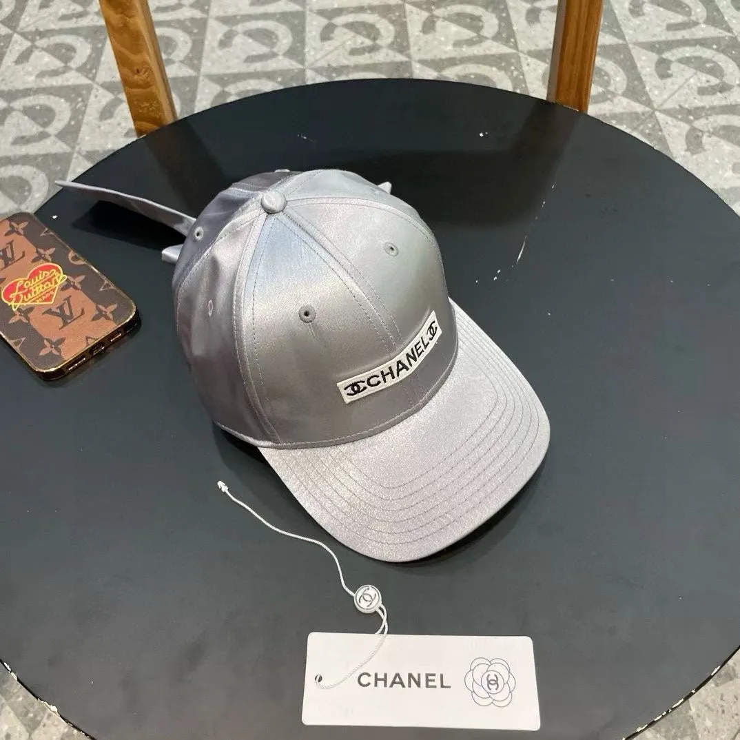Baseball Hat In Silver Silk Satin 404865 view 2