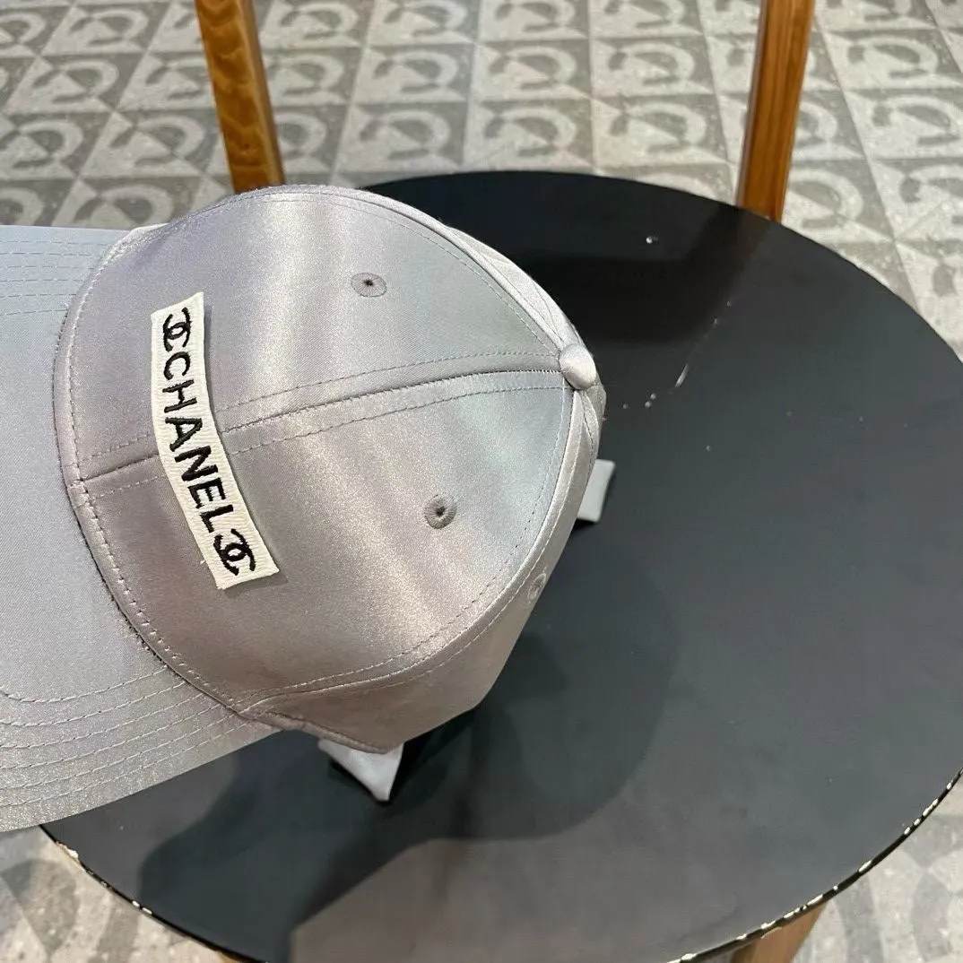 Baseball Hat In Silver Silk Satin 404865 view 4