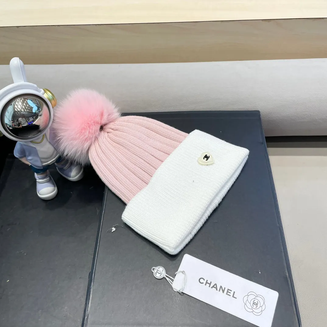 Beanie Hat In Baby Pink Mix White Wool 421051 view 2