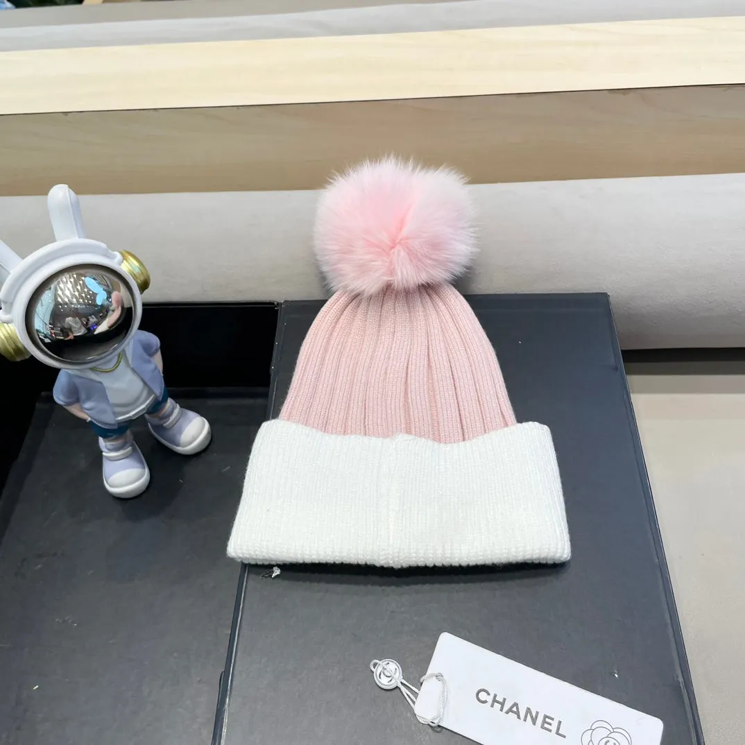 Beanie Hat In Baby Pink Mix White Wool 421051 view 3