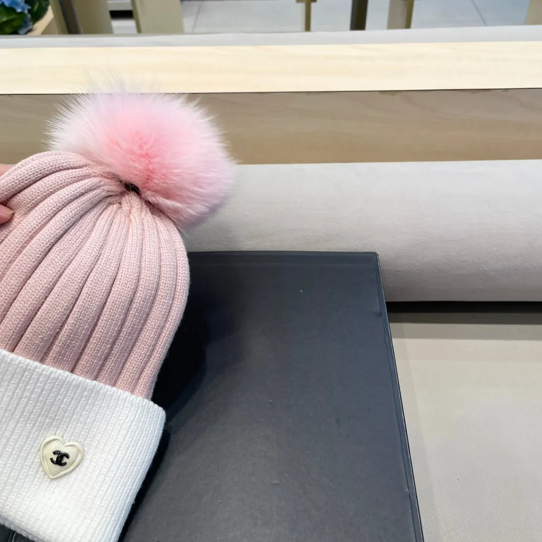 Beanie Hat In Baby Pink Mix White Wool 421051 view 6