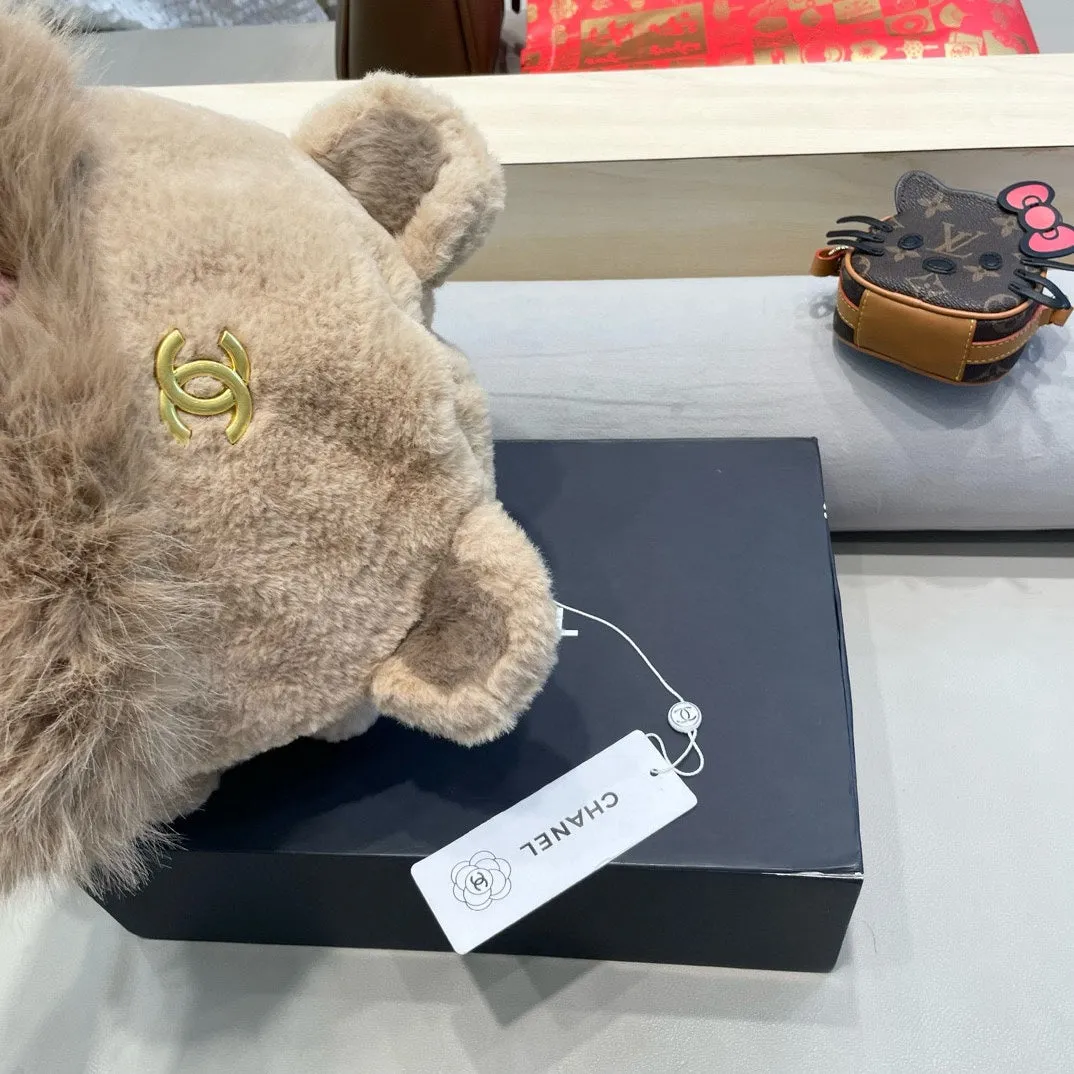Beanie Hat In Camel Brown Lamb Fur 426238 view 8