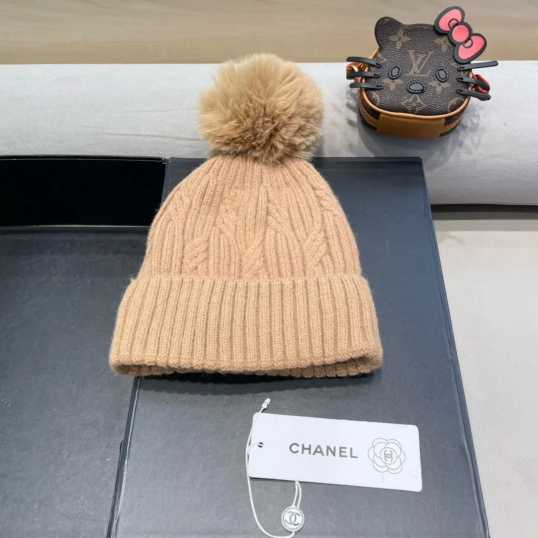 Beanie Hat In Sepia Tan Wool 422177 view 2