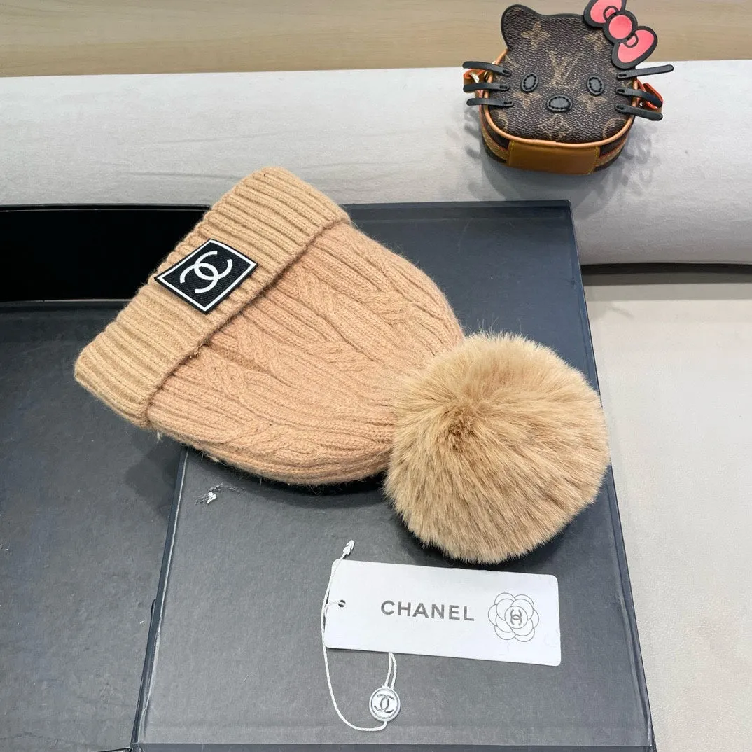 Beanie Hat In Sepia Tan Wool 422177 view 4