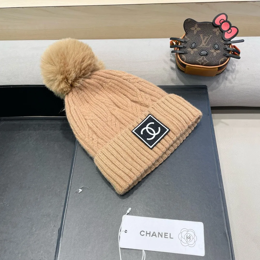 Beanie Hat In Sepia Tan Wool 422177 view 5