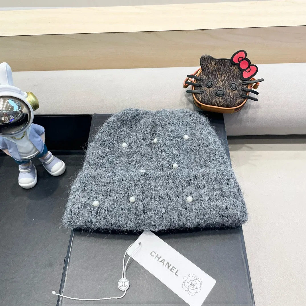 Beanie Hat In Shark Gray Wool 430083 view 4