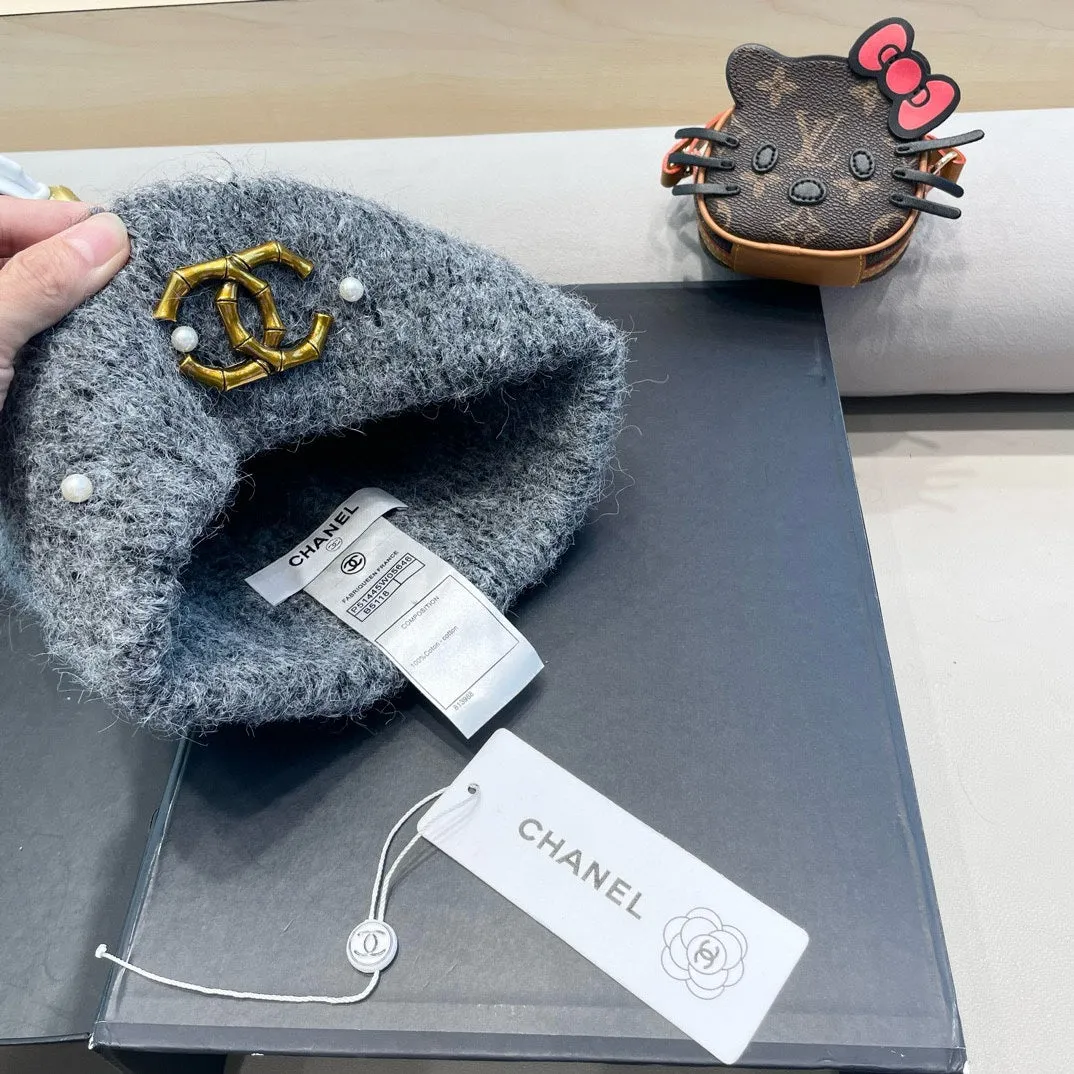 Beanie Hat In Shark Gray Wool 430083 view 6