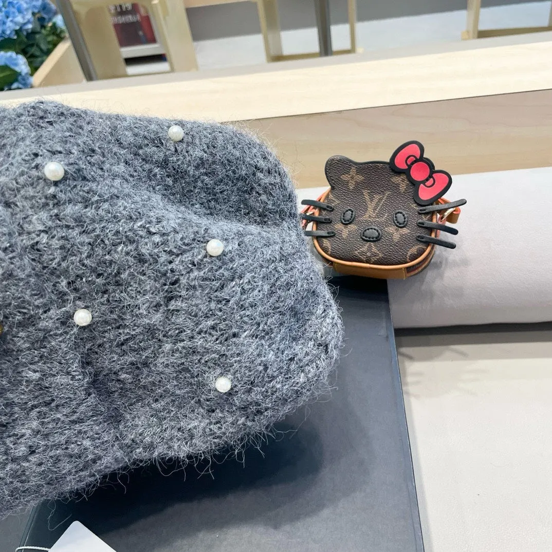 Beanie Hat In Shark Gray Wool 430083 view 7