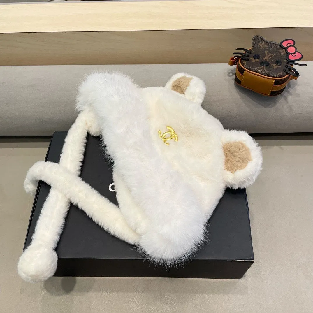 Beanie Hat In White Lamb Fur 426240 view 2