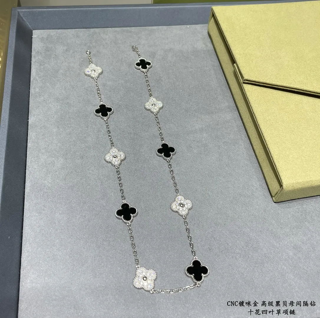Alhambra Black Onyx Diamond Necklace view 4