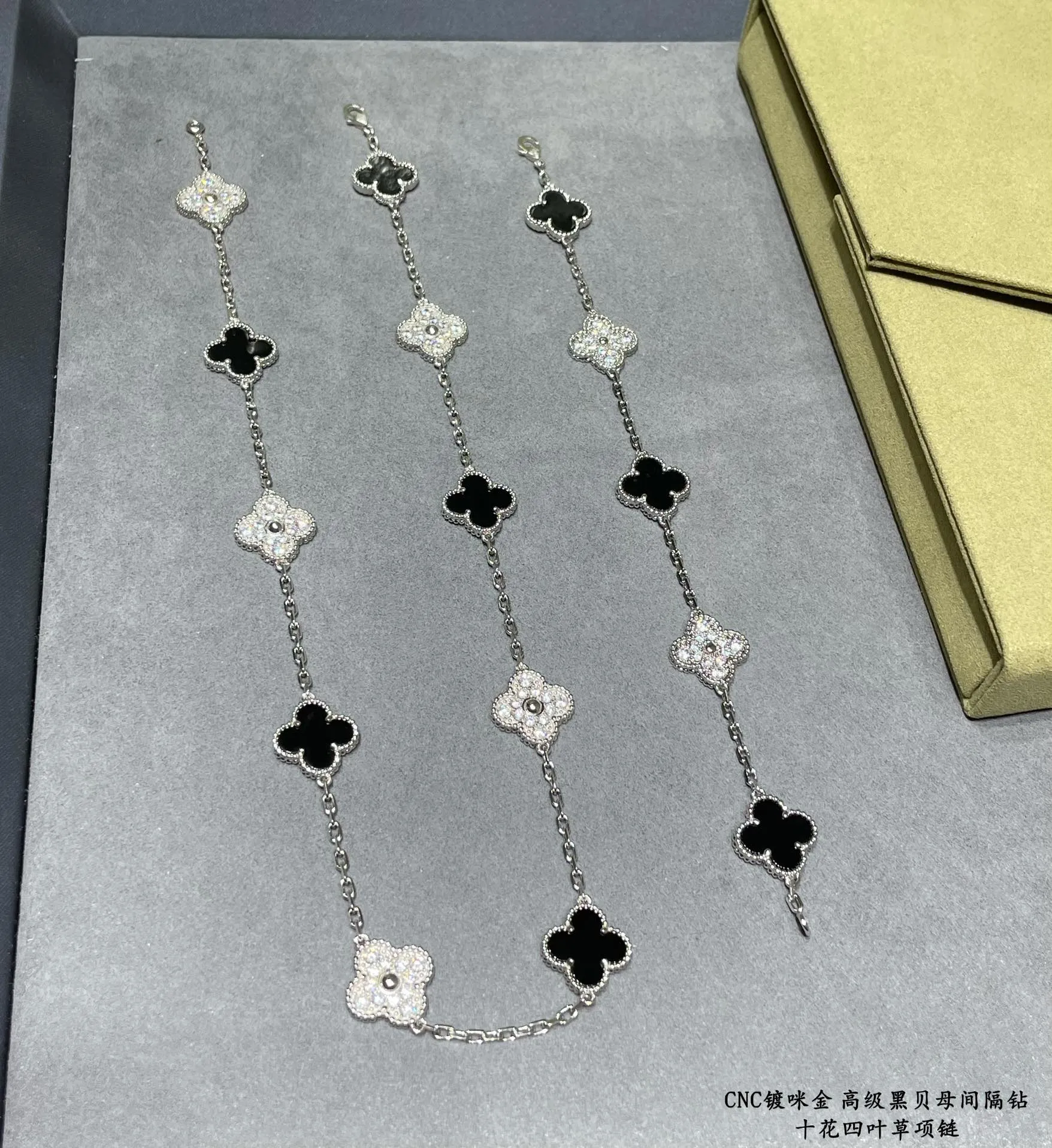 Alhambra Black Onyx Diamond Necklace view 5