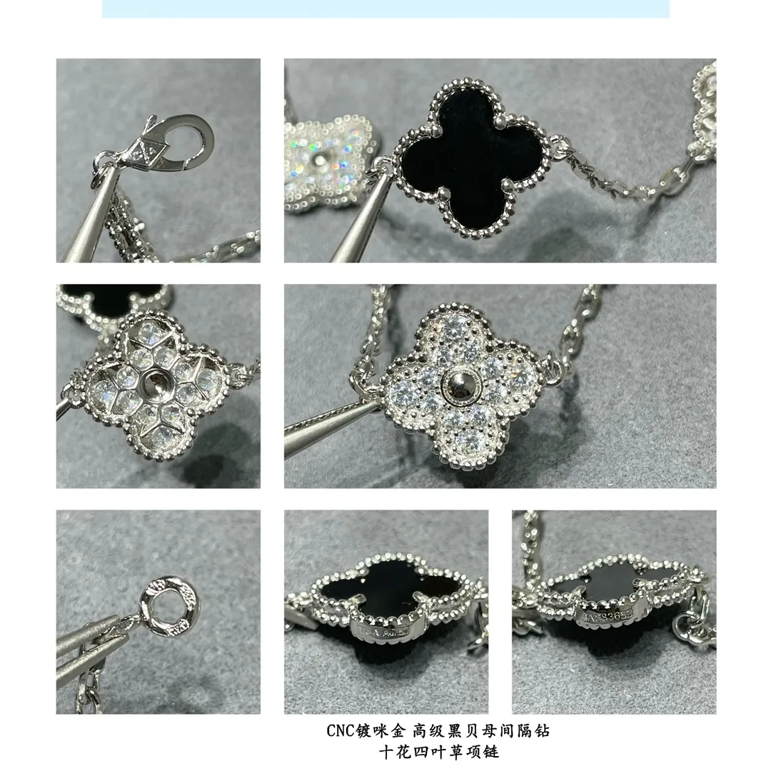 Alhambra Black Onyx Diamond Necklace view 7