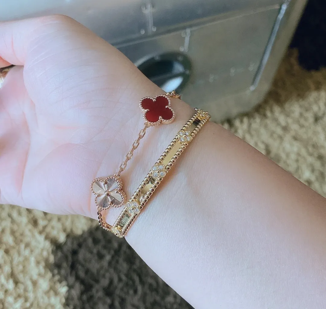 Alhambra Clover Bracelet Red view 6