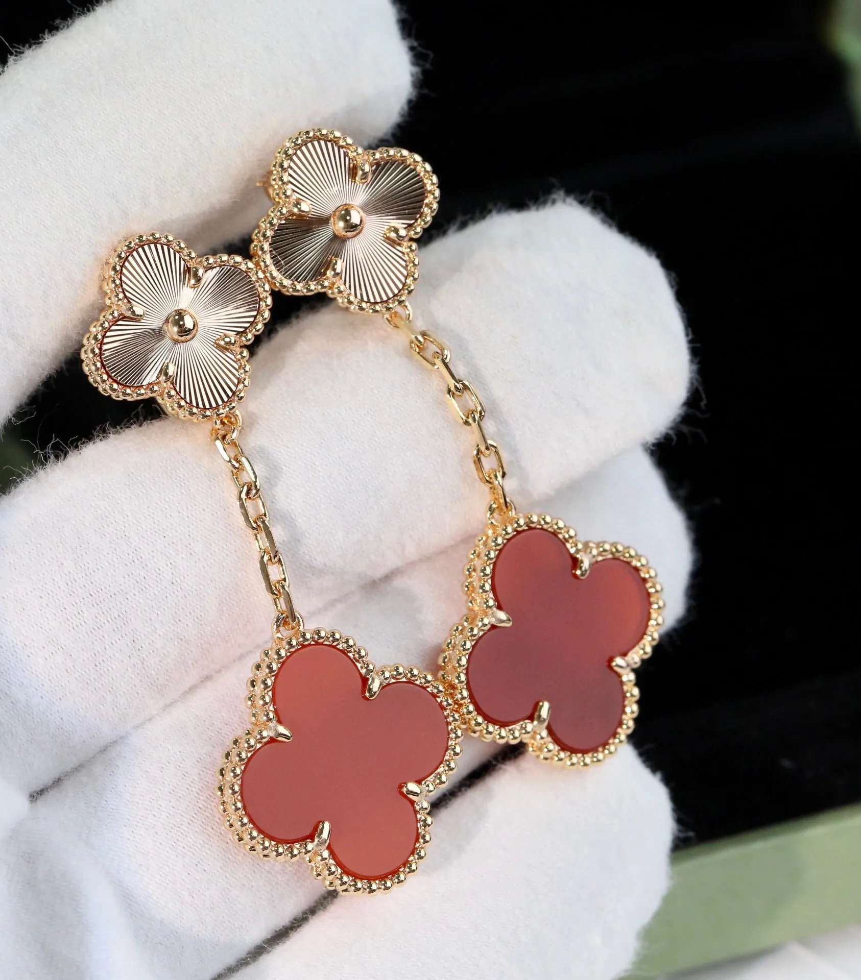 Alhambra Double Flower Earrings view 4