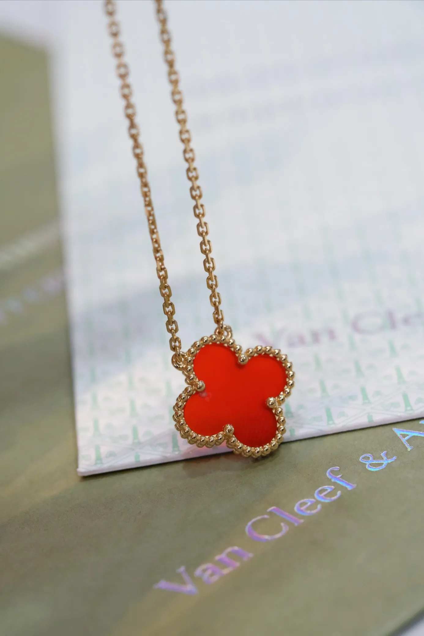 Alhambra Red Cornelian Necklace view 3