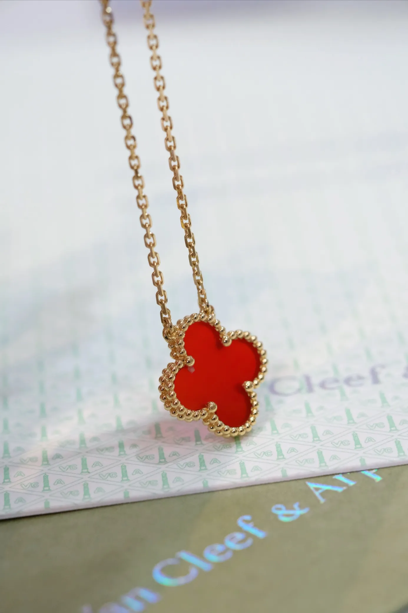 Alhambra Red Cornelian Necklace view 4