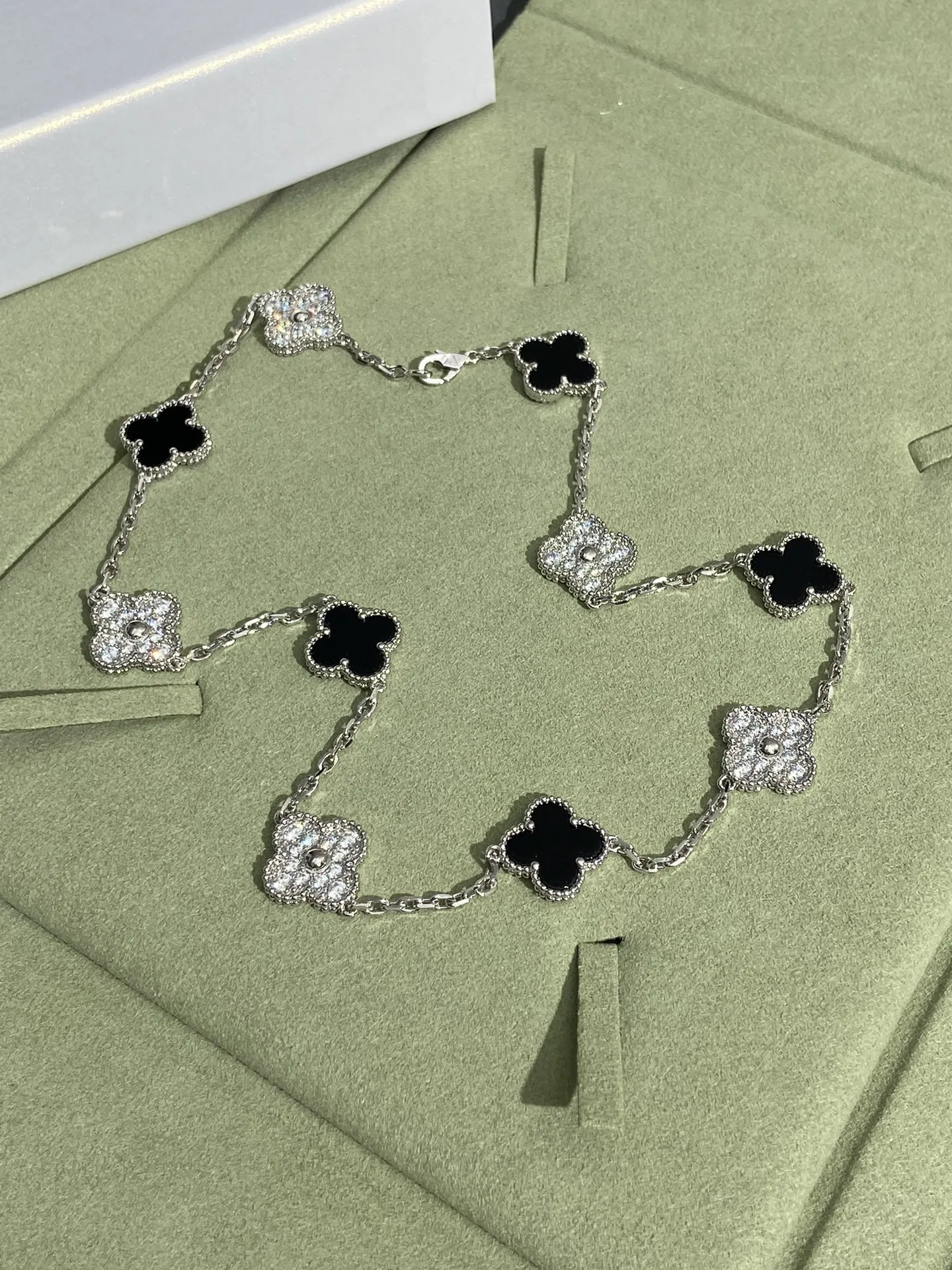 Alhambra Ten-Flower Chalcedony Necklace view 2