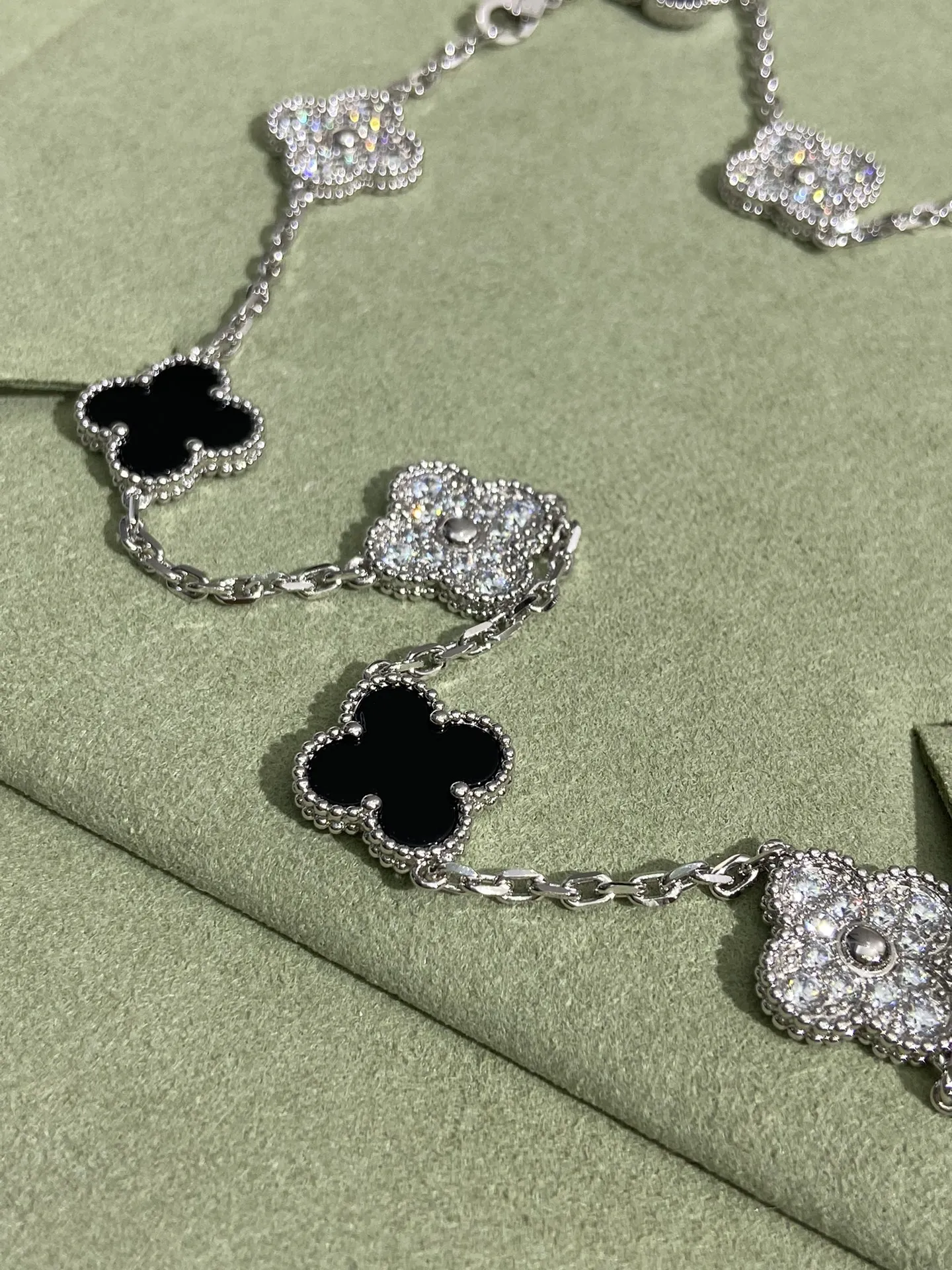 Alhambra Ten-Flower Chalcedony Necklace view 5