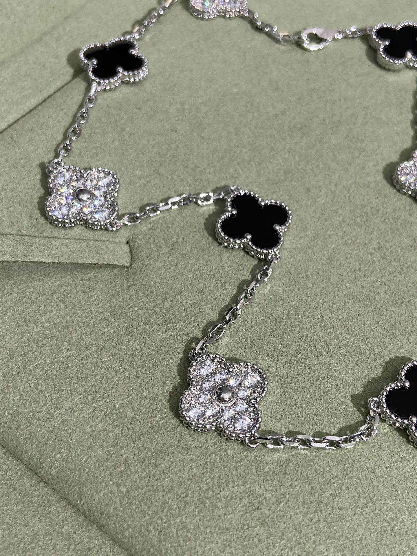 Alhambra Ten-Flower Chalcedony Necklace view 6