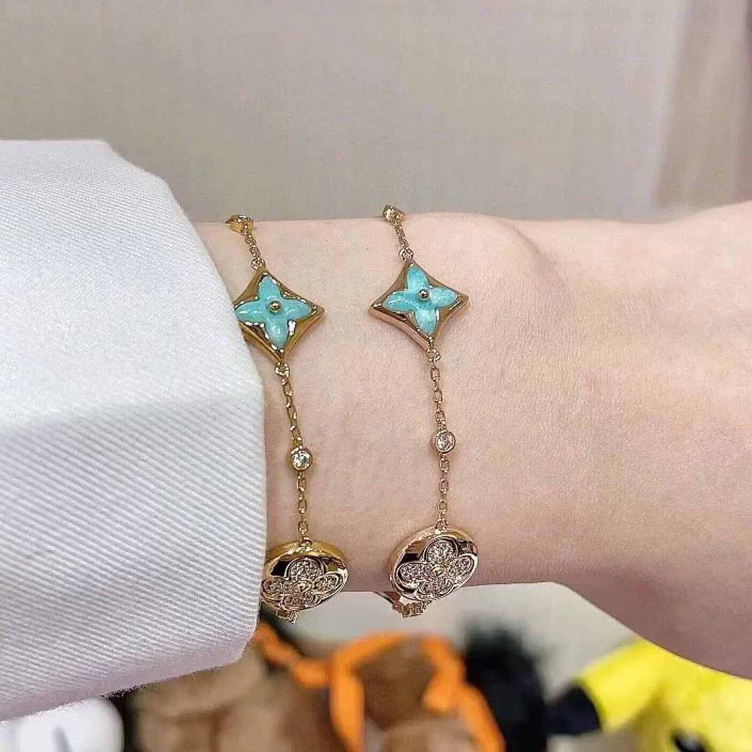 Amazonite Four-Flower Bracelet view 2