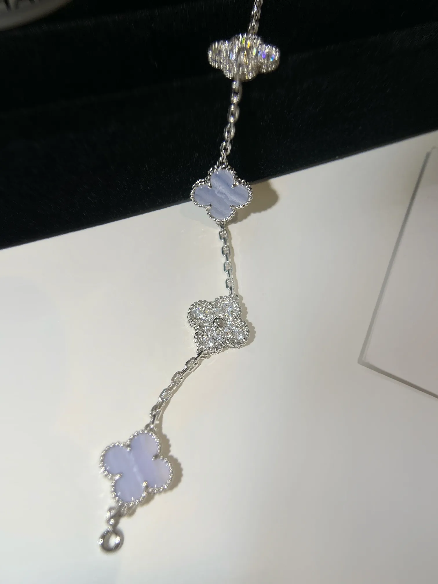 Amethyst Diamond Interlock Bracelet view 5