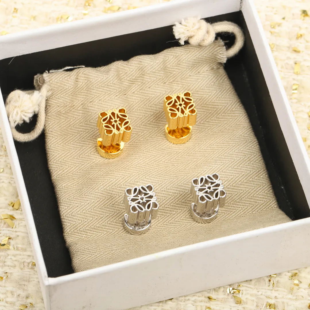 Anagram Diamond Stud Earrings view 2