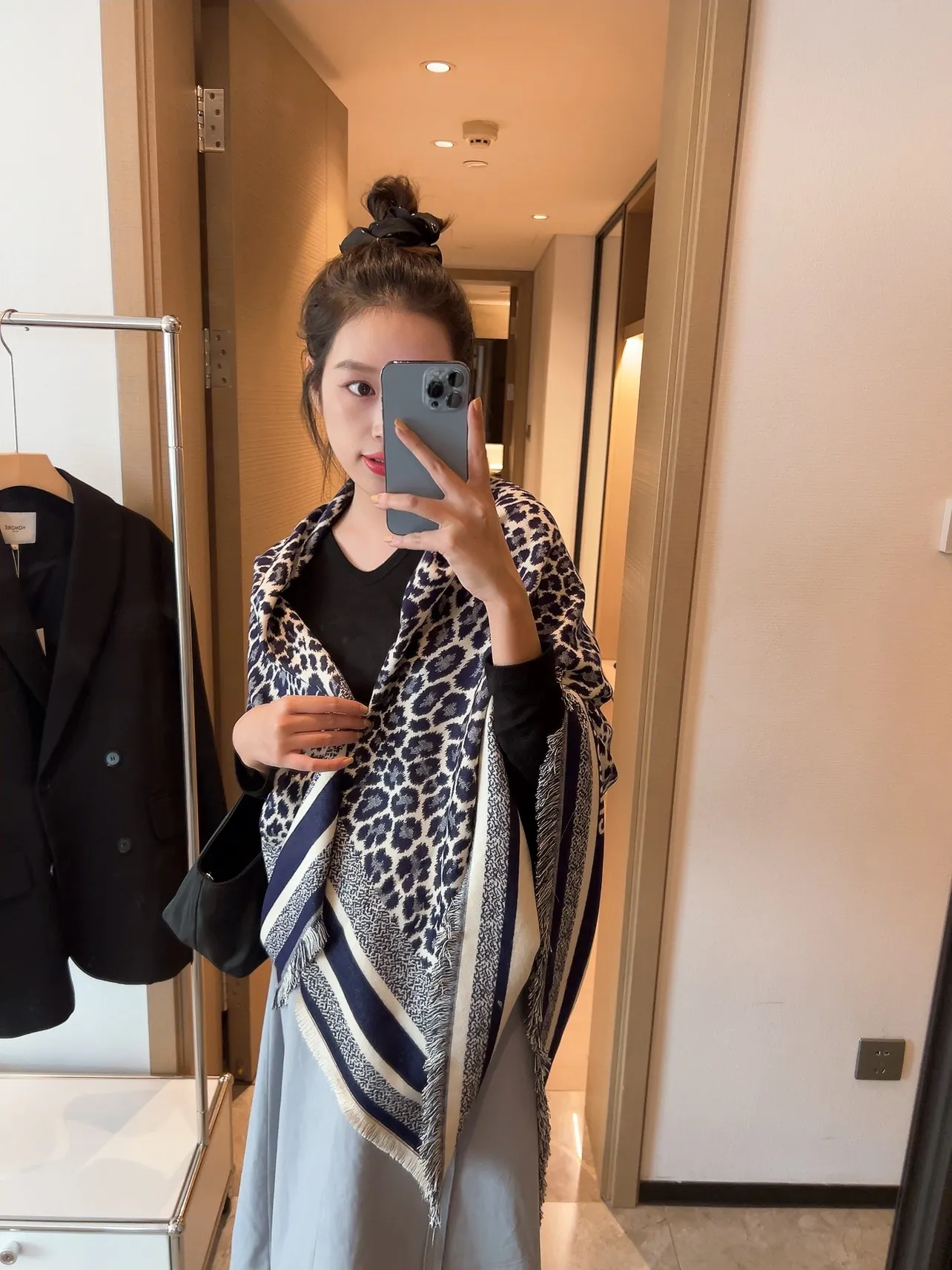 Square Dior Leopard Cashmere Shawl - Certified Pre-Owned Luxury