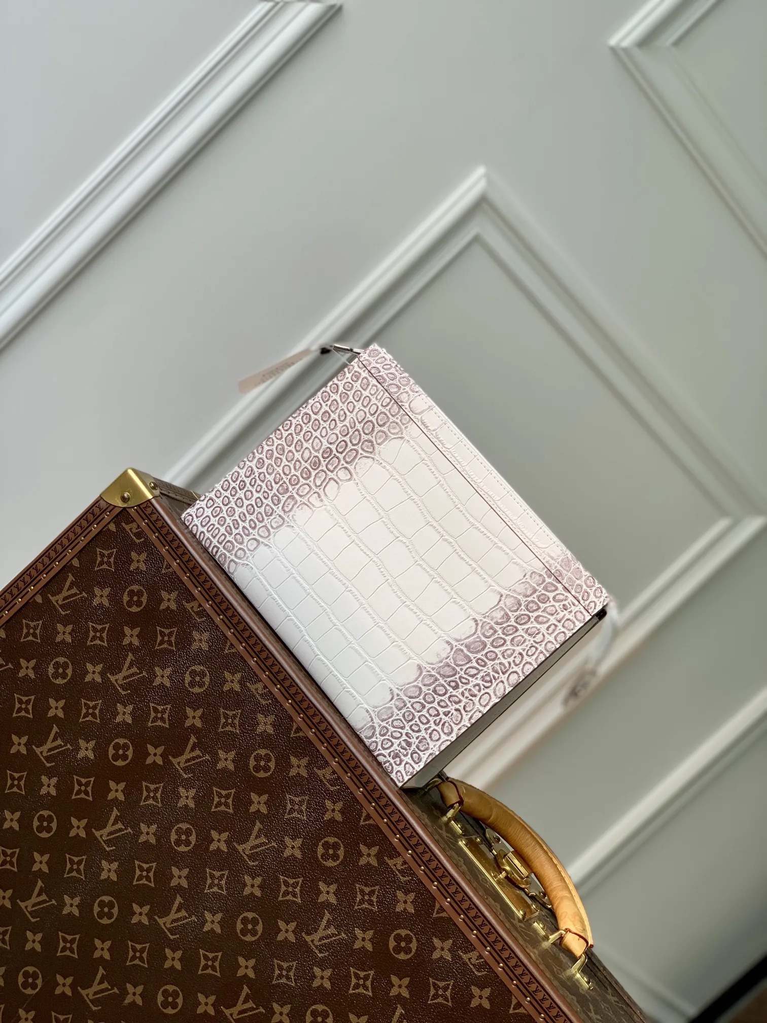 Louis Vuitton N41696 White Crocodile 26cm view 2
