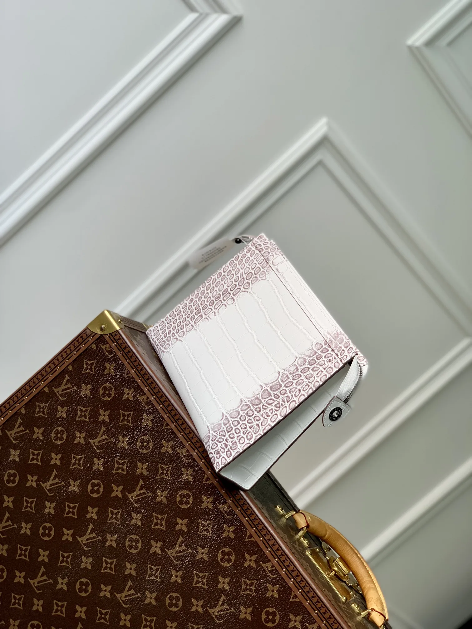 Louis Vuitton N41696 White Crocodile 26cm view 3