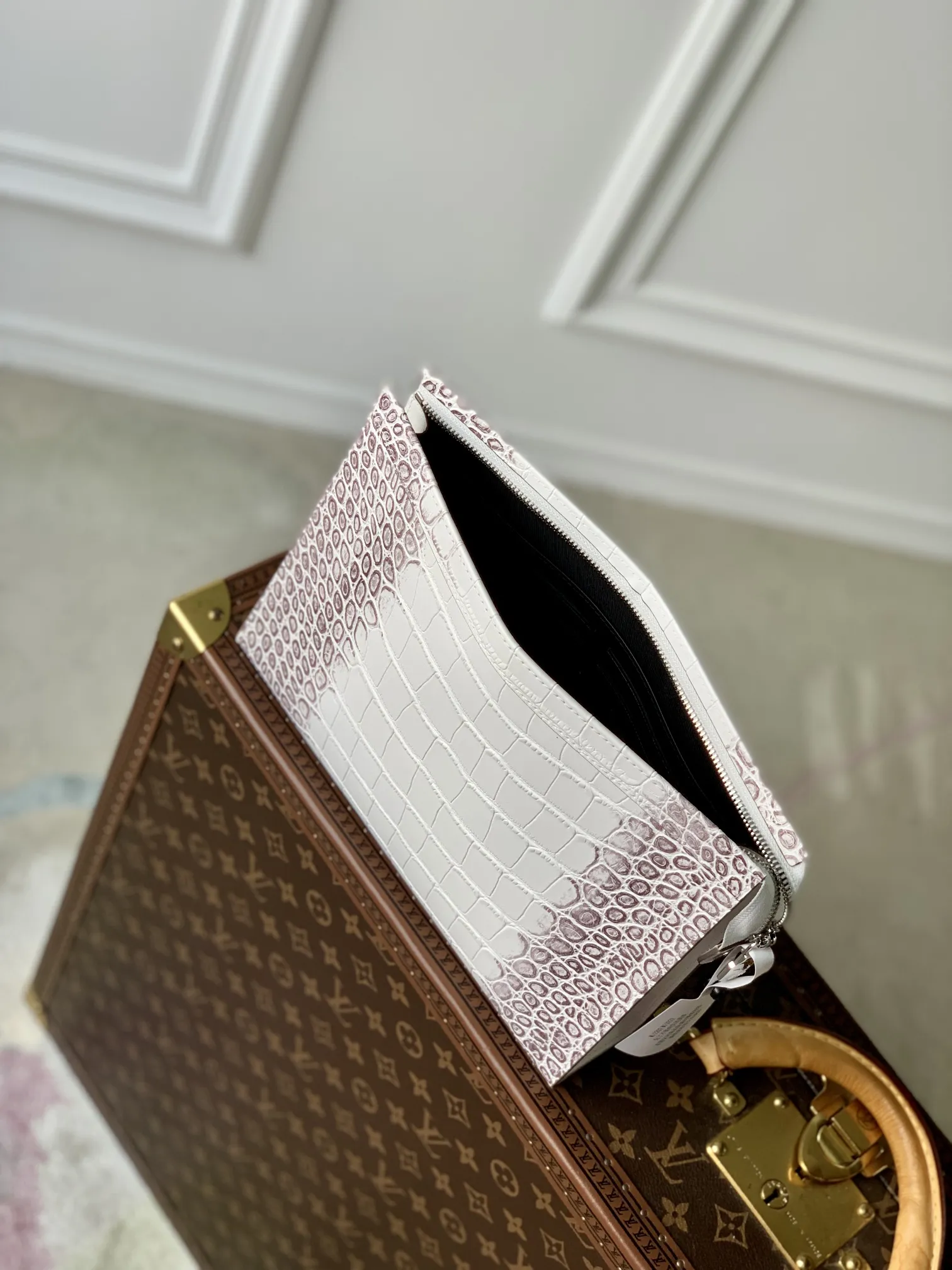 Louis Vuitton N41696 White Crocodile 26cm view 8