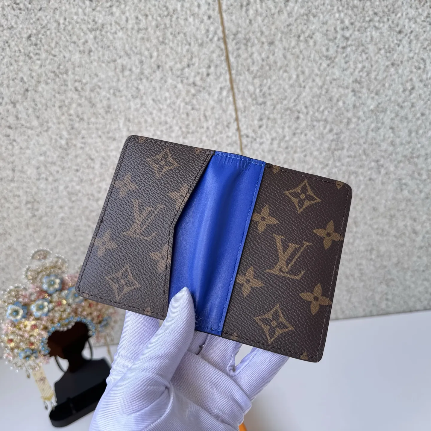 Louis Vuitton Organizer de Poche Blue 7.5x11.1x1cm view 8