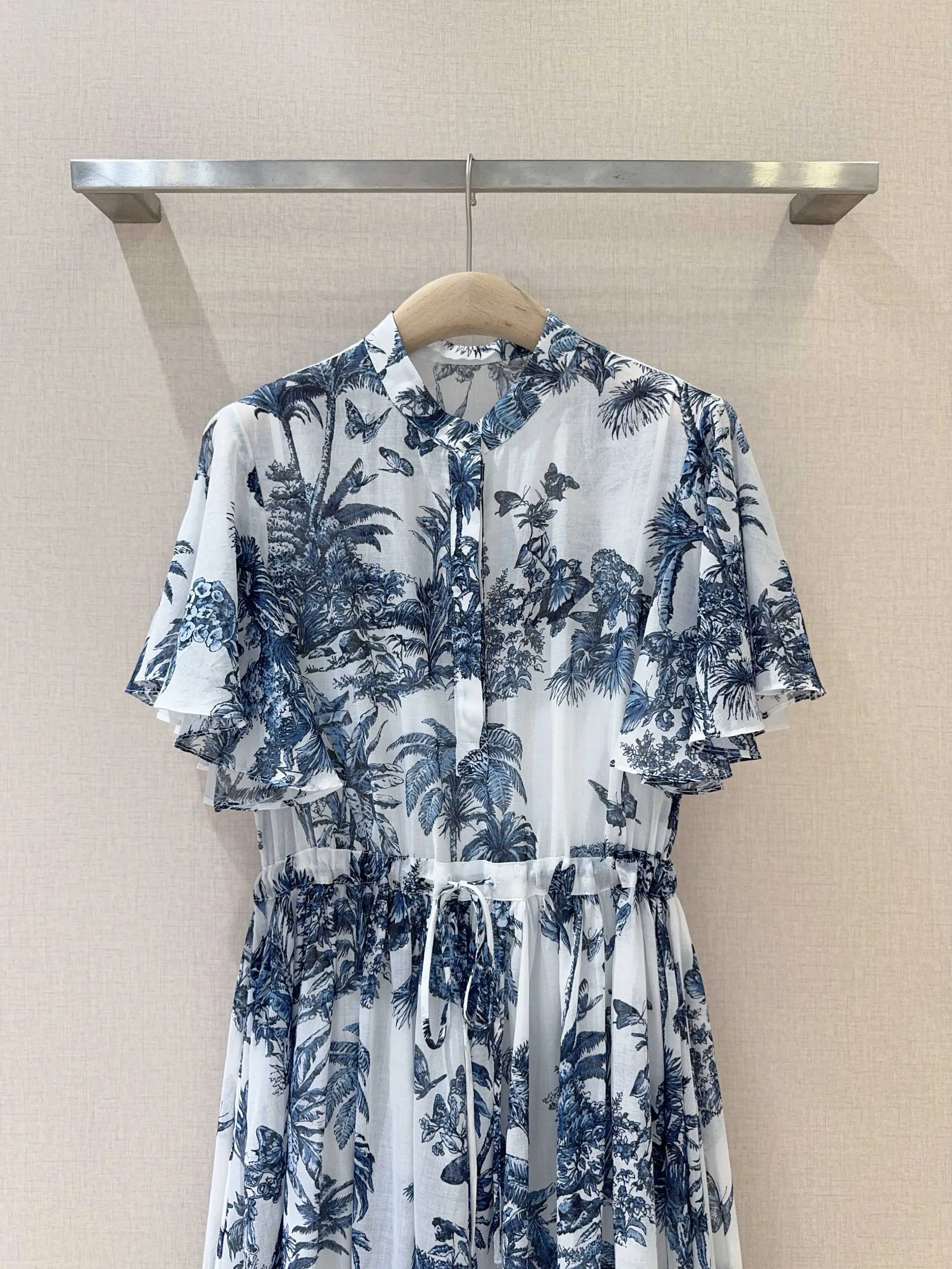 Airy Cotton Ruffle Dress - Main View