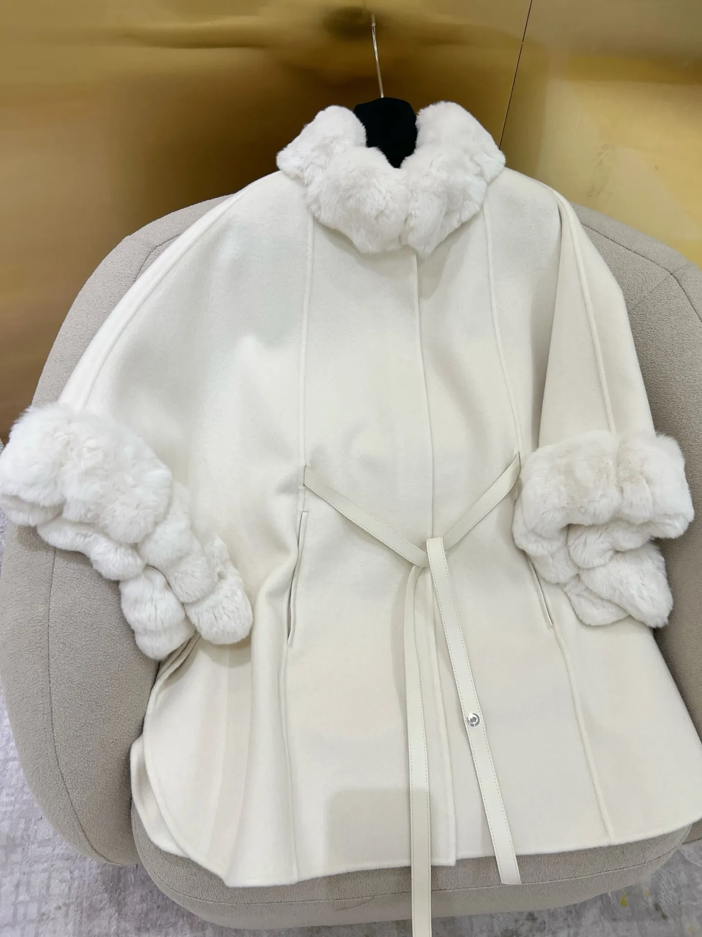 Andean Cashmere Chinchilla Cape view 2