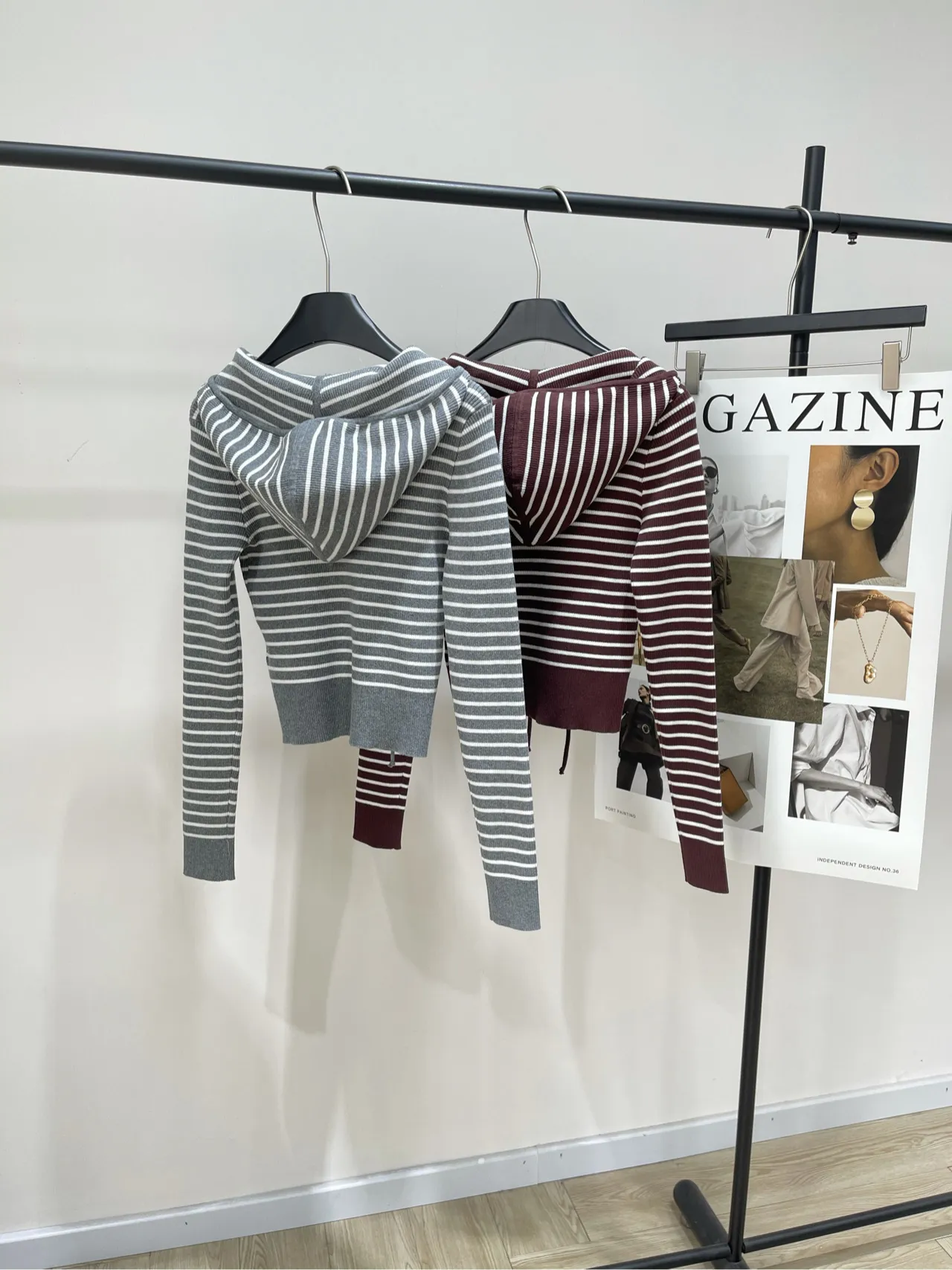 Ann Striped Knit Cardigan view 6