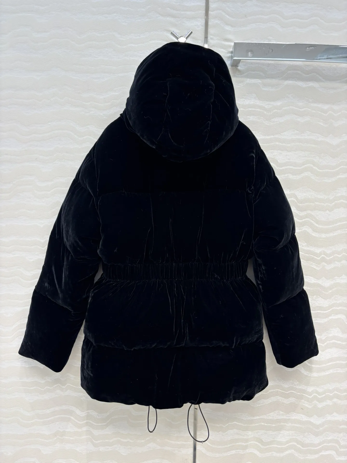 Ant-Waist Velvet Down Jacket view 8