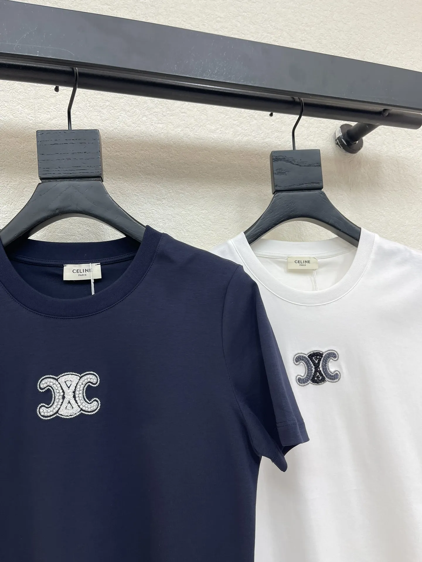 Arc Beaded Cotton Tee view 3