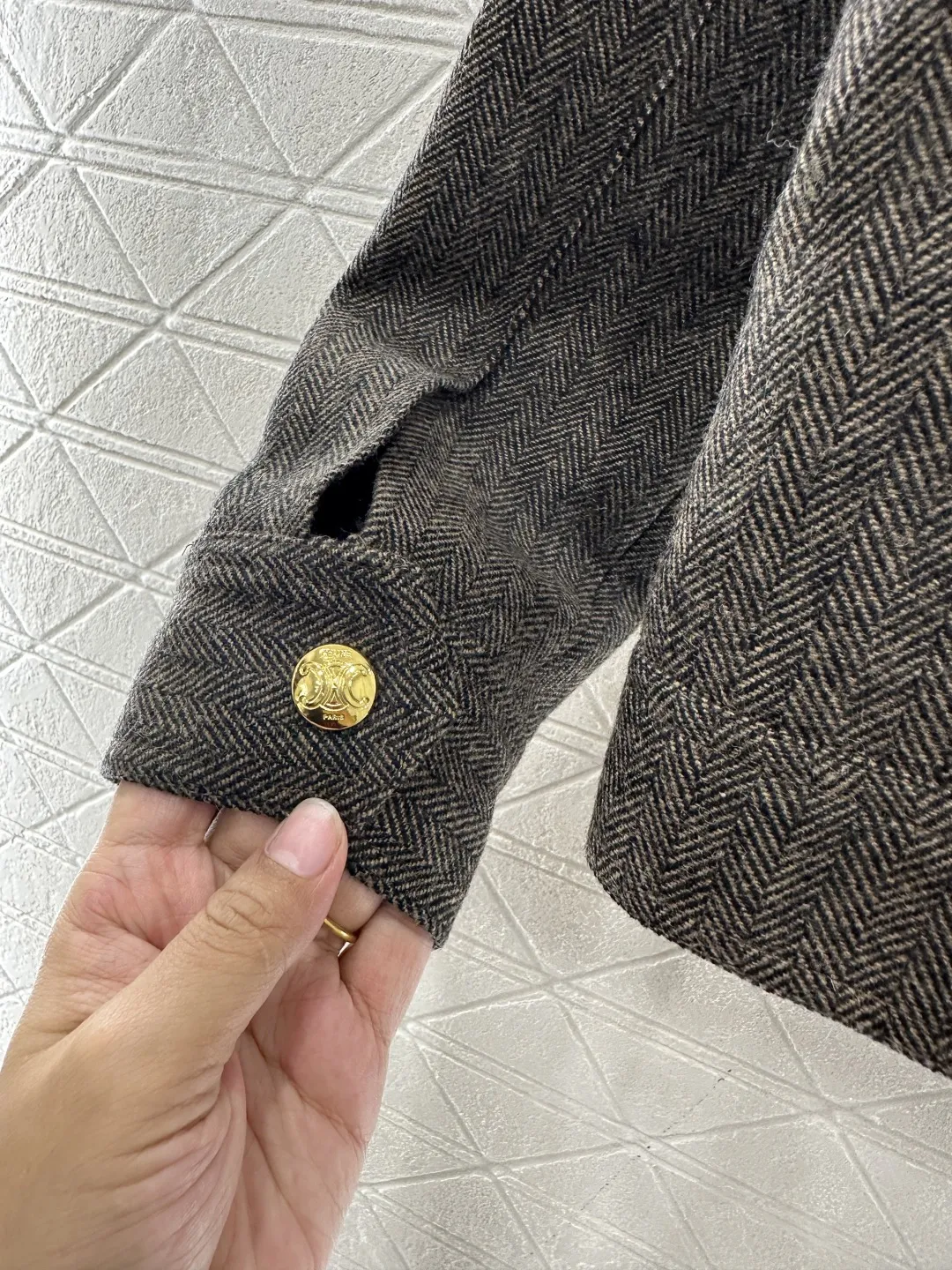 Arc Leather Wool Jacket view 3