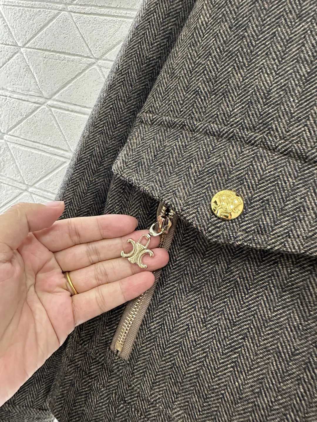 Arc Leather Wool Jacket view 4