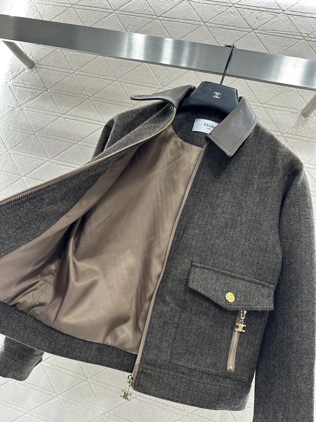 Arc Leather Wool Jacket view 5