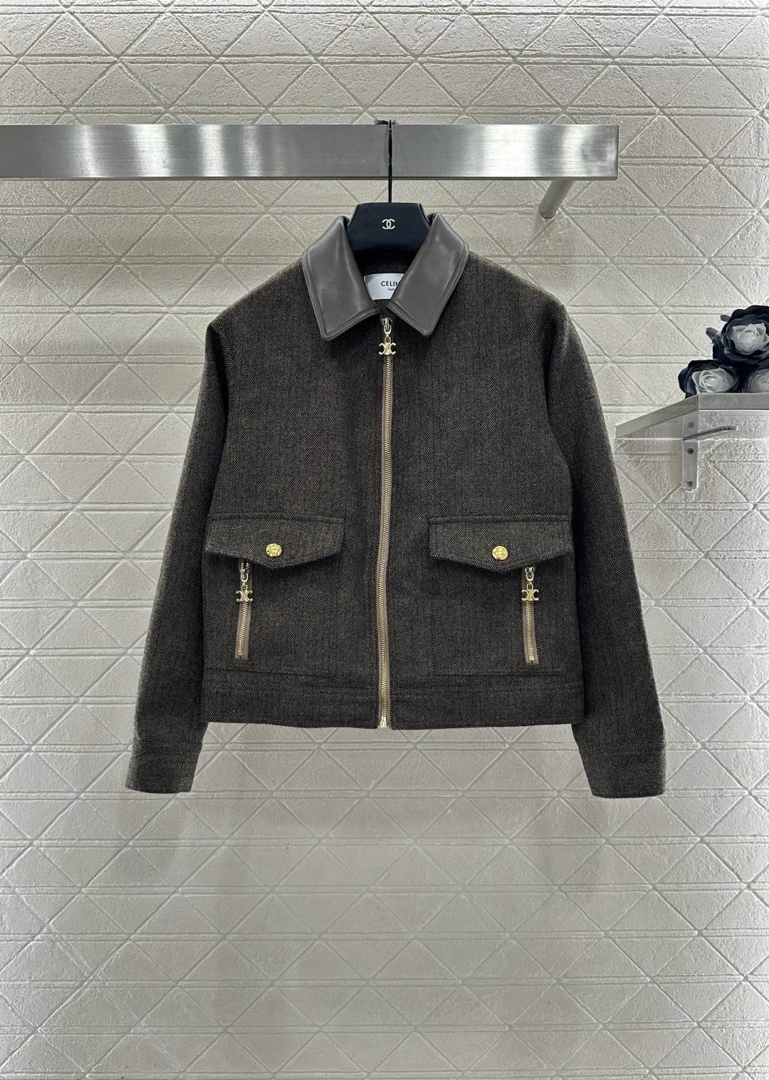 Arc Leather Wool Jacket view 7