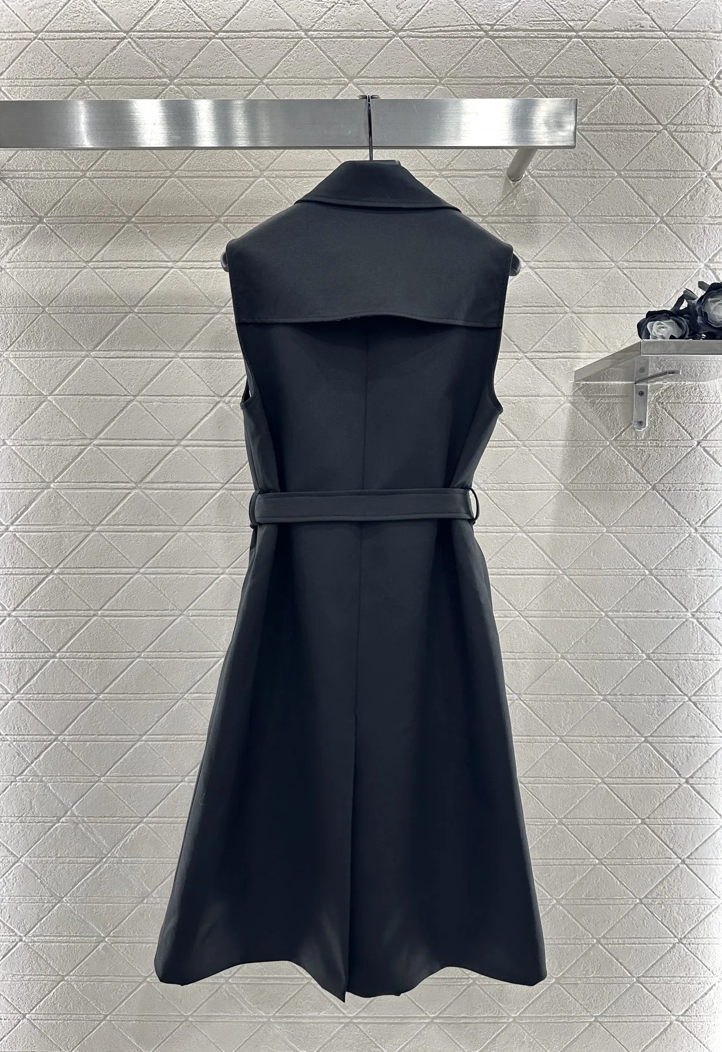 Asymmetrical Belted Trench Dress - Main View