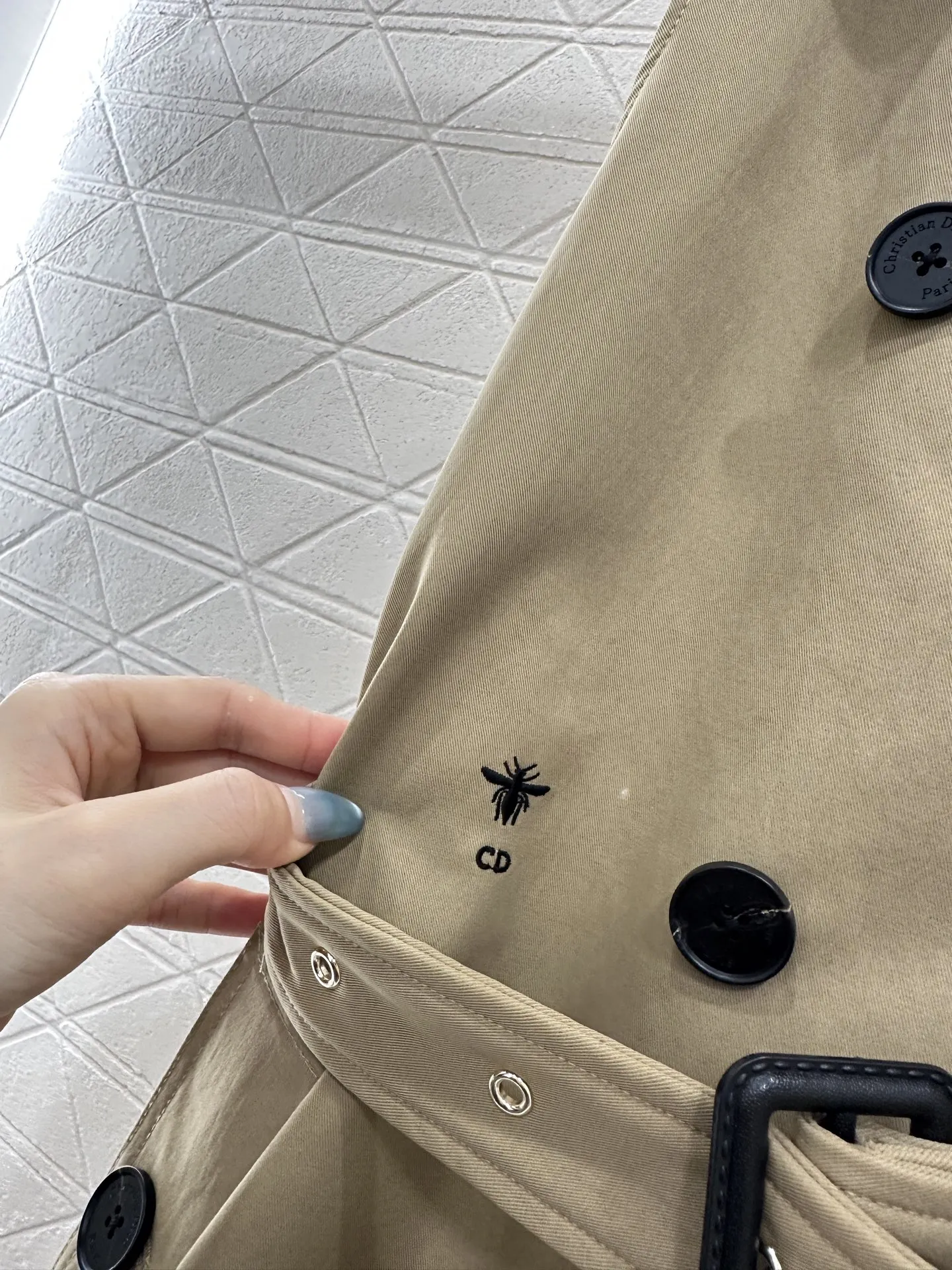 Asymmetrical Shawl Trench Dress view 4