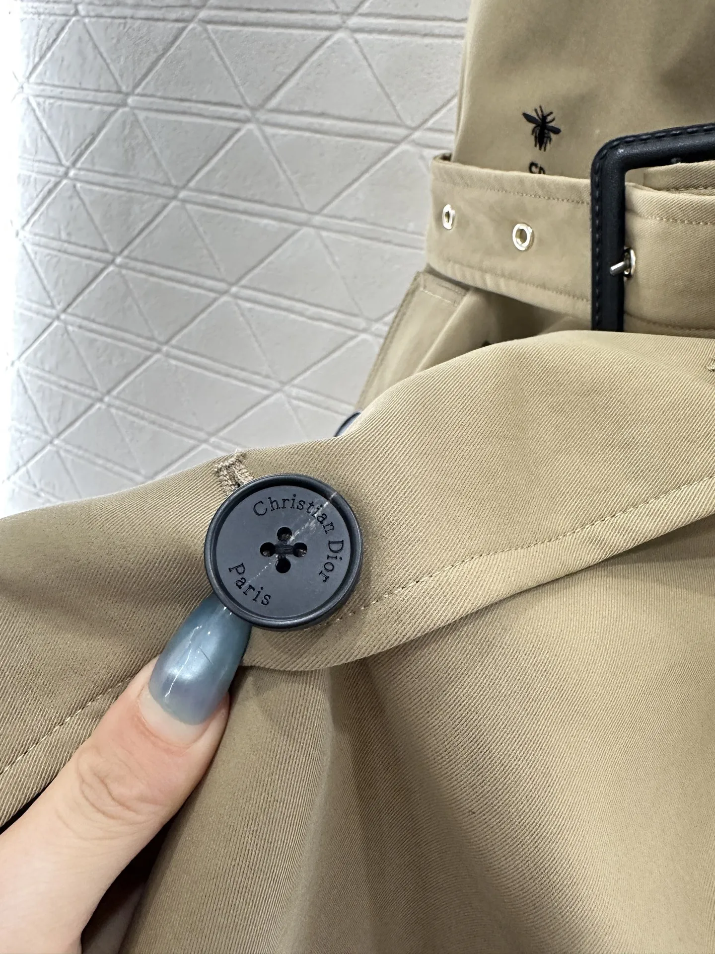 Asymmetrical Shawl Trench Dress view 5